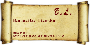 Barasits Liander névjegykártya